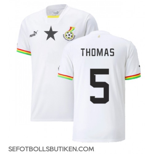 Ghana Thomas Partey #5 Replika Hemma matchkläder VM 2022 Korta ärmar